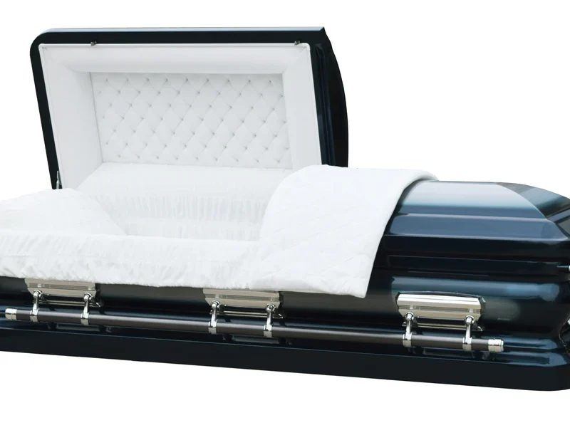 Camelot Blue Casket with White Interior