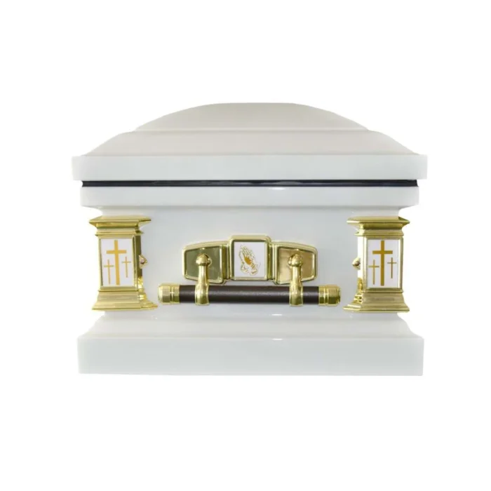 White Cross Casket with Lords Prayer - Image 3